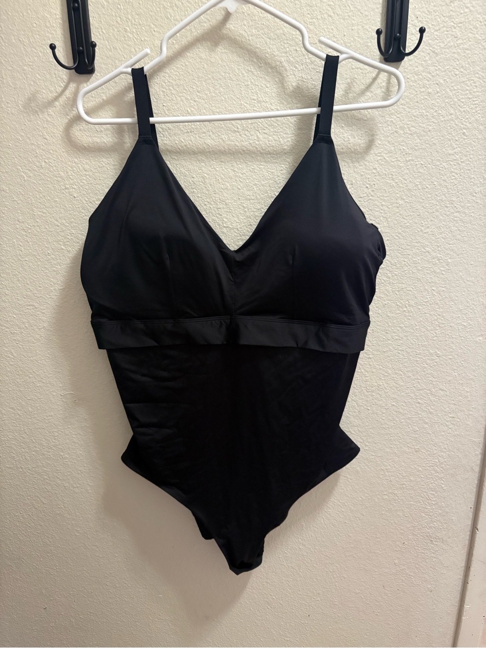 Spanx Solid Black One-Piece Swimsuit 3x